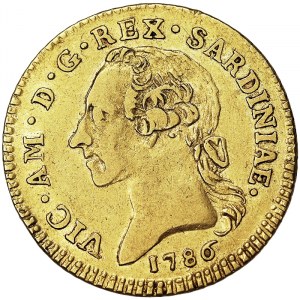 Itálie, Sardinské království (1324-1861), Vittorio Amedeo III (1773-1796), Doppia 1786, Turín