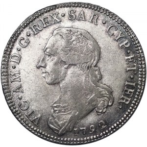 Italy, Kingdom of Sardinia (1324-1861), Vittorio Amedeo III (1773-1796), 1/2 Scudo 1792, Turin