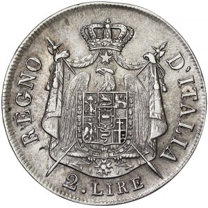 Italy, Kingdom of Italy, Napoleon I (1805-1814), 2 Lire 1807, Milan