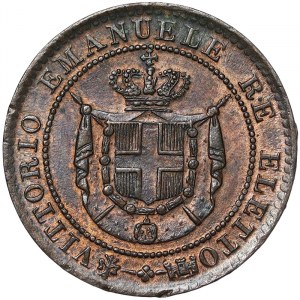 Itálie, Italské království, Vittorio Emanuele II Re Eletto Elected King (1859-1861), 1 Centesimo 1859, Florencie