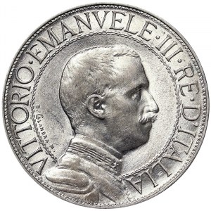 Itálie, Italské království, Vittorio Emanuele III (1900-1946), 2 liry 1910, Řím