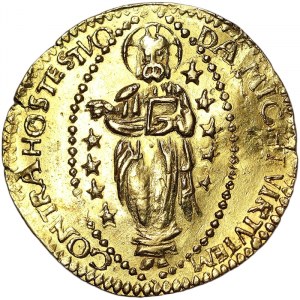 Malta, Sovereign Order Of Malta, Jean Levesque de la Cassière (1572-1581), Imitation of the Venetian Zecchino n.d., Malta