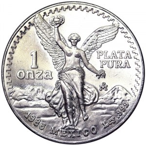 Mexiko, Zweite Republik (ab 1867), 1 Onza 1986, Mexiko-Stadt