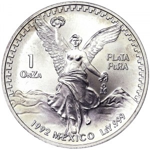 Mexiko, Zweite Republik (ab 1867), 1 Onza 1992, Mexiko-Stadt