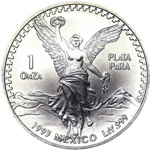 Mexico, Second Republic (1867-date), 1 Onza 1993, Mexico City