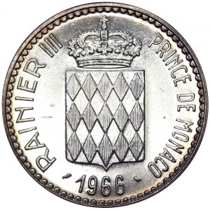 Monako, knížectví, Rainier III (1949-2005), 10 franků 1966, Paříž