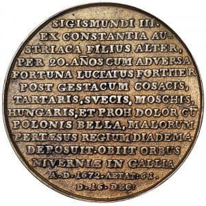 Pologne, Royaume, Michel Ier Korybut (1669-1673), Médaille 1672