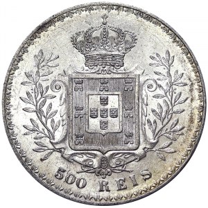 Portugal, Royaume, Carlos I (1889-1908), 500 Reis 1896