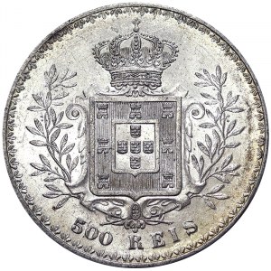 Portugal, Kingdom, Carlos I (1889-1908), 500 Reis 1896
