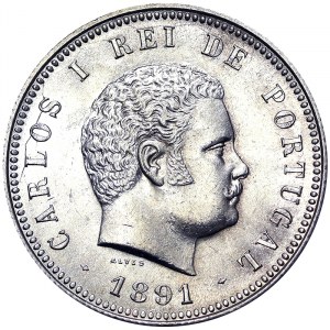 Portugal, Royaume, Carlos I (1889-1908), 200 Reis 1891