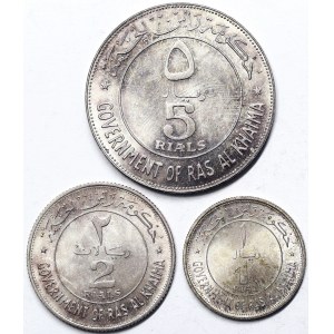 Ras al-Khaimah, Emirato, Saqr Bin Muhammad Al-Qasimi (1948-2016 d.C.), Lotto 3 pezzi.