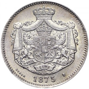 Rumänien, Königreich, Carol I. als Fürst (1866-1881) als König (1881-1914), 2 Lei 1875, Bukarest