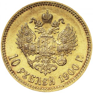 Rusko, impérium, Mikuláš II (1894-1917), 10 rubľov 1900, Petrohrad