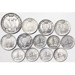 San Marino, San Marino, Republic Second coinage (1931-1938), Lot 13 pcs.