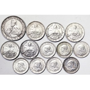 San Marino, San Marino, Republic Second coinage (1931-1938), Lot 13 pcs.