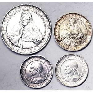 San Marino, San Marino, Republika Druhá mince (1931-1938), šarže 4 ks.