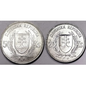 Slovacchia, Prima Repubblica (1939-1945), Lotto 2 pezzi.