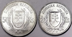 Slovacchia, Prima Repubblica (1939-1945), Lotto 2 pezzi.