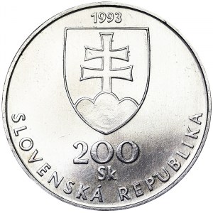 Slovakia, Republic (1993-date), 200 Korun 1993