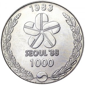 Jižní Korea, republika (od roku 1948), 1 000 wonů 1983