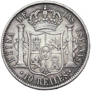 Španělsko, království, Isabel II (1833-1868), 10 Reales 1860, Madrid