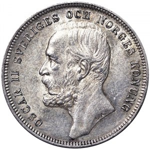 Schweden, Königreich, Oscar II (1872-1907), 1 Krone 1890