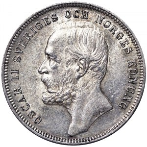 Szwecja, Królestwo, Oscar II (1872-1907), 1 korona 1890
