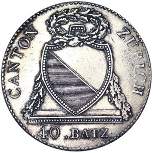 Švýcarsko, Curych, 40 Batzen 1813