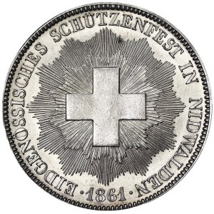 Švajčiarsko, Švajčiarska konfederácia (1848-dátum), 5 frankov 1861, Bern
