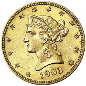 Spojené státy americké, 10 dolarů (hlava koruny) 1903, Phildelphia