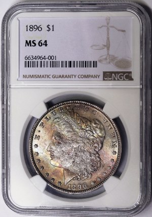 États-Unis, 1 dollar (Morgan 1878-1921) 1896, Philadelphie