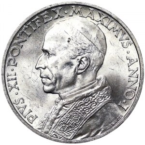 Cité du Vatican (1929-date), Pie XII (1939-1958), 5 Lire 1939, Rome