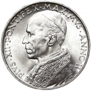 Vatican City (1929-date), Pio XII (1939-1958), 5 Lire 1940, Rome