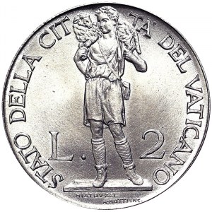 Città del Vaticano (1929-data), Pio XII (1939-1958), 2 Lire 1940, Roma