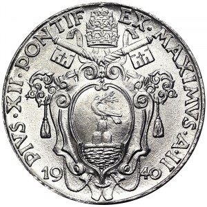 Vatican City (1929-date), Pio XII (1939-1958), 50 Centesimi 1940, Rome