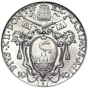 Vatican City (1929-date), Pio XII (1939-1958), 20 Centesimi 1940, Rome