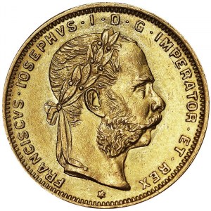 Austria, Austro-Hungarian Empire, Franz Joseph I (1848-1916), 8 Gulden (20 Francs) 1889, Vienna