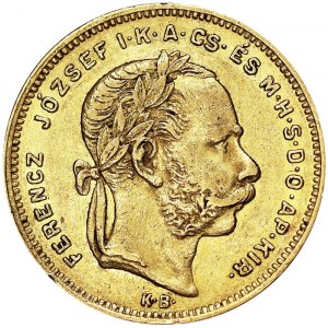 Austria, Austro-Węgry, Franciszek Józef I (1848-1916), 8 forintów 1871, Kremnitz