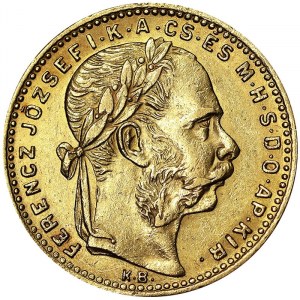 Austria, Austro-Hungarian Empire, Franz Joseph I (1848-1916), 8 Forint 1887, Kremnitz