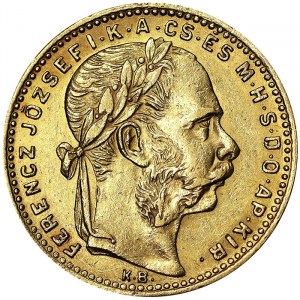 Autriche, Empire austro-hongrois, François-Joseph Ier (1848-1916), 8 Forint 1887, Kremnitz