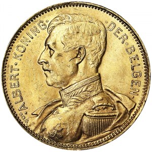 Belgium,Albert I (1909-1934), 20 Francs 1914