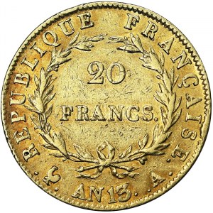 France, Napoléon Ier (1797-1814), 20 Francs An. 13 1804-1805, A Paris