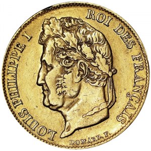 Frankreich, Louis Philippe I (1830-1848), 20 Francs 1840, A Paris