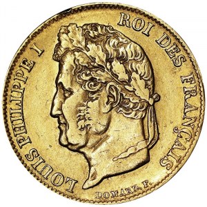 Francia, Luigi Filippo I (1830-1848), 20 franchi 1840, A Parigi