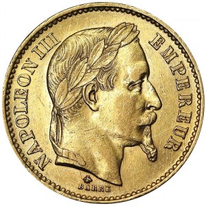 France, Napoleon III (1852-1870), 20 Francs 1868, A Paris