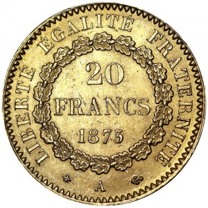 Frankreich, Dritte Republik (1870-1940), 20 Francs 1875, A Paris