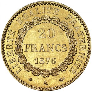 Francja, Trzecia Republika (1870-1940), 20 franków 1876, A Paryż