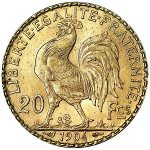 Frankreich, Dritte Republik (1870-1940), 20 Francs 1904, A Paris