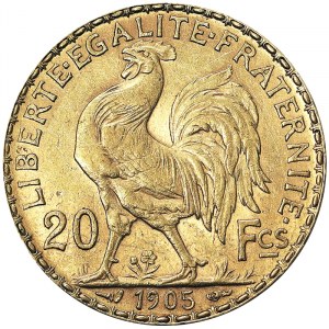 Francja, Trzecia Republika (1870-1940), 20 franków 1905, A Paryż