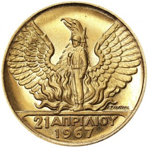 Grécko, kráľovstvo, Konštantín II (1964-1973), 20 drachmai 1967